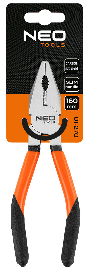 Kombinált fogó 160mm, Slim széria, keskenyített fogantyú
