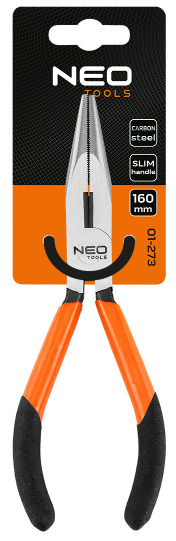 Hosszúcsőrű fogó 160mm, Slim széria, keskenyített fogantyú