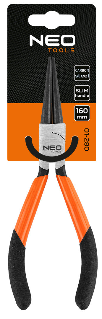 Kerekcsőrű fogó 160mm, Slim széria, keskenyített fogantyú