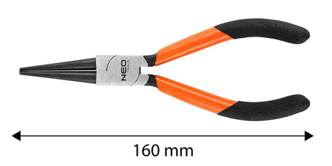 Kerekcsőrű fogó 160mm, Slim széria, keskenyített fogantyú