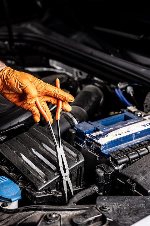 Duplacsuklós fogó klt., egyenes-hajlított-lapos, 330mm, 3db-os, CRV