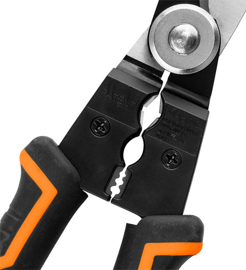 Kábelvávó fogó vezeték csupaszítóval 180mm, réz és alu kábelekhez 0.75-2.5mm2-ig