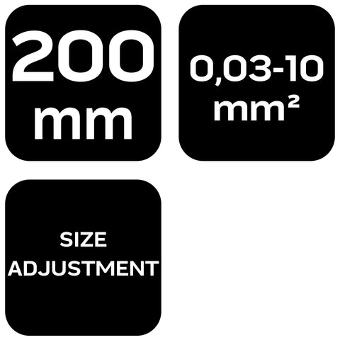 Kábelcsupaszító fogó, automata 200mm, 0.03-10mm2,