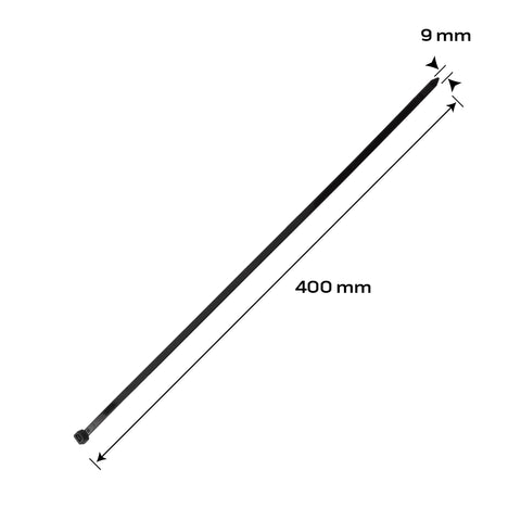 NEO TOOLS 01-642 Kábelkötegelő, gyorskötöző, EXTREME, UV álló, fekete, 9,0x400mm, 50db/cs