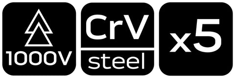 Csavarhúzó készlet 1000V, szigetelt, hatlapú fejjel, 5db