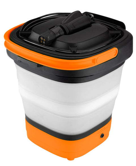 Akkumulátoros kerti mosó és öntöző, 12V USB-C, max 5 bar víznyomás, 12L-es tartály, összecsukható