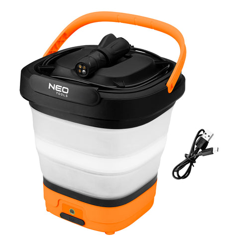 Akkumulátoros kerti mosó és öntöző, 12V USB-C, max 5 bar víznyomás, 12L-es tartály, összecsukható