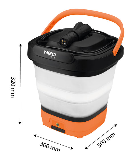 Akkumulátoros kerti mosó és öntöző, 12V USB-C, max 5 bar víznyomás, 12L-es tartály, összecsukható
