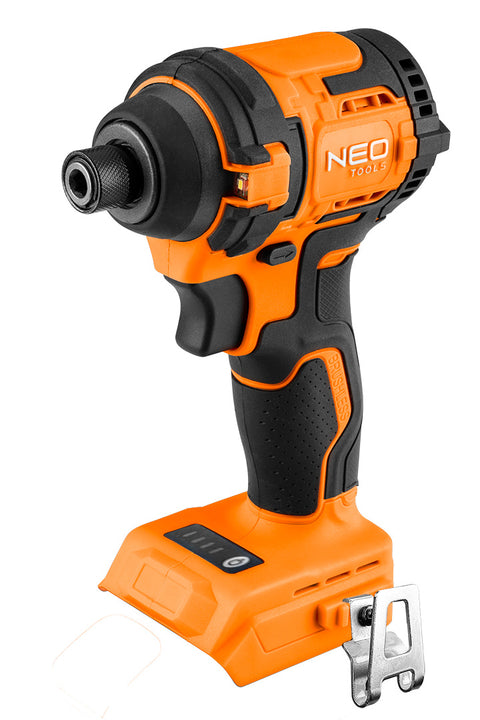 NEO TOOLS 04-612 Akkus szénkefementes ütvecsavarozó 1/4"(hatszög), Energy+, 18v, 300nm, akku nélkül!