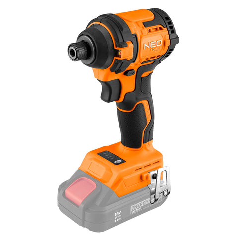 NEO TOOLS 04-612 Akkus szénkefementes ütvecsavarozó 1/4"(hatszög), Energy+, 18v, 300nm, akku nélkül!