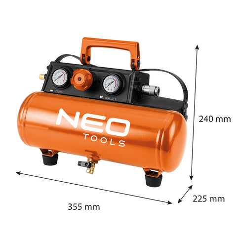 Akkus kompresszor ENERGY+ 18V, 8bar/3.8L, akku nélkül