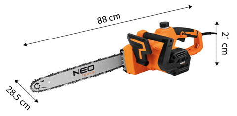 Elektromos láncfűrész, 2200W, 45cm-es láncvezető, szerszám nélküli láncfeszítés és csere