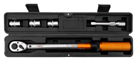 Nyomatékkulcs 1/2", 40-210Nm, 5db-os klt., műanyag koffer