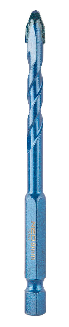 Univerzális keményfémlapkás fúrókészlet, 1/4" hatszög szárral, 6,8,10,12mm, 4db