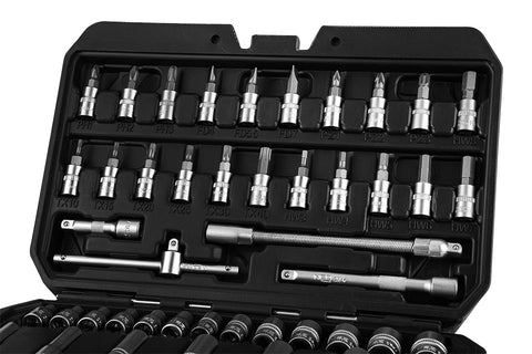 Dugókulcs és bit készlet, 1/4", matt felület, 55db