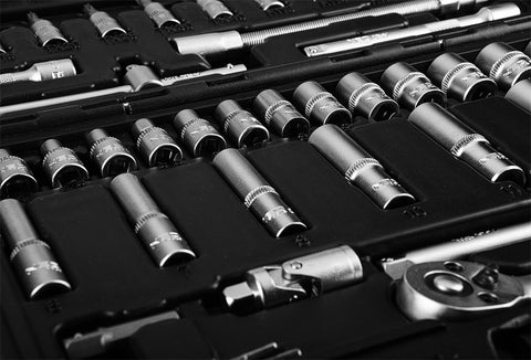 Dugókulcs és bit készlet, 1/4", matt felület, 55db