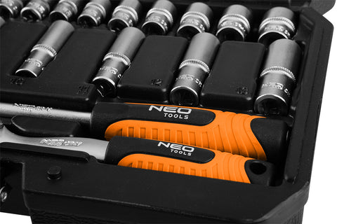 Dugókulcs és bit készlet, 1/4", matt felület, 55db