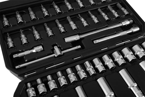 Dugókulcs és bit készlet, 1/4", matt felület, 55db