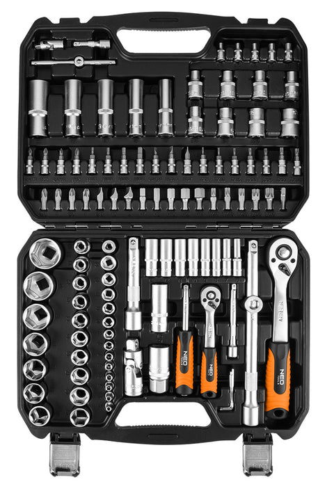 Dugókulcskészlet 1/2", 1/4", 110db