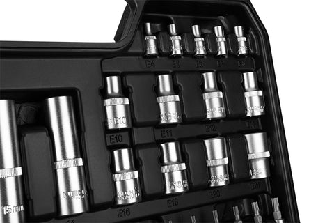 Dugókulcskészlet 1/2", 1/4", 110db