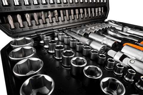 Dugókulcskészlet 1/2", 1/4", 110db