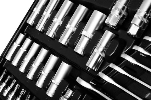 Dugókulcskészlet 1/2", 3/8", 1/4", 216db