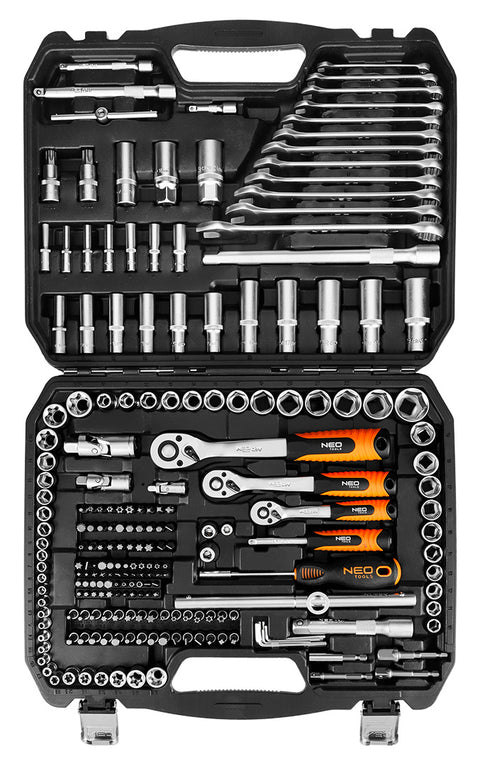 Dugókulcskészlet 1/2", 3/8", 1/4", 220db