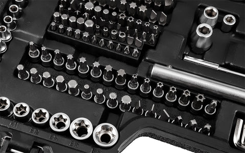 Dugókulcskészlet 1/2", 3/8", 1/4", 220db