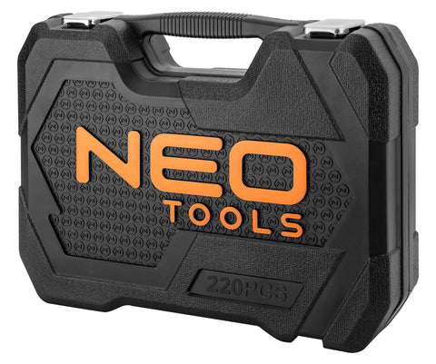 Dugókulcskészlet 1/2", 3/8", 1/4", 220db