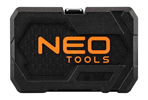 Dugókulcskészlet 1/4", matt felület, 20db