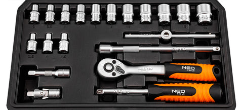 Dugókulcskészlet 1/4", matt felület, 20db