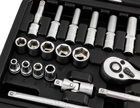Dugókulcskészlet 1/4", matt felület, 23db