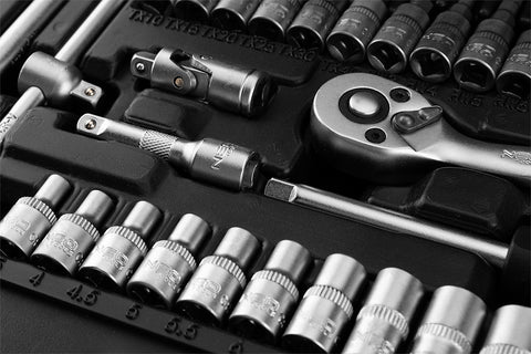 Dugókulcskészlet 1/4", matt felület, 38db