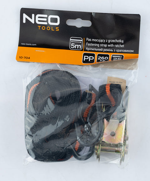 Rakományrögzítő racsnis heveder 5m/25mm, 260kg