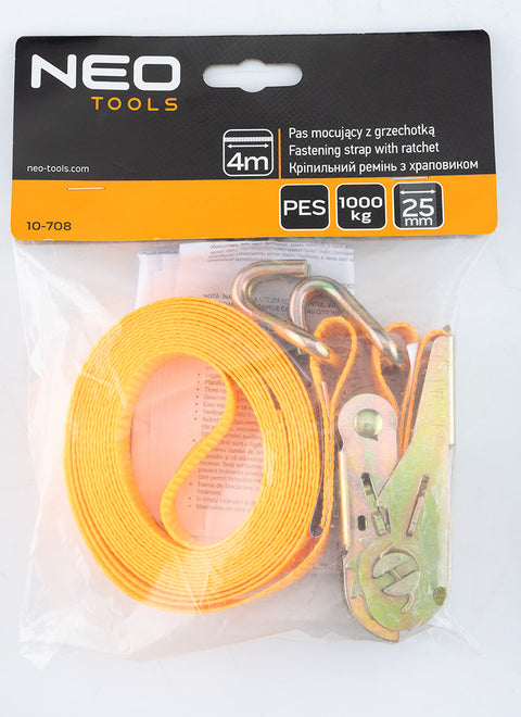 Rakományrögzítő racsnis heveder 4m/25mm, 1000kg