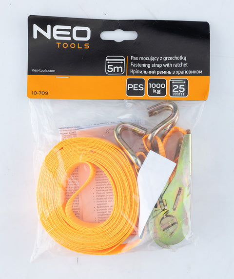 Rakományrögzítő racsnis heveder 5m/25mm, 1000kg