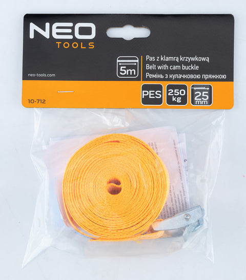 Rakományrögzítő heveder 5m/25mm, 1db/cs