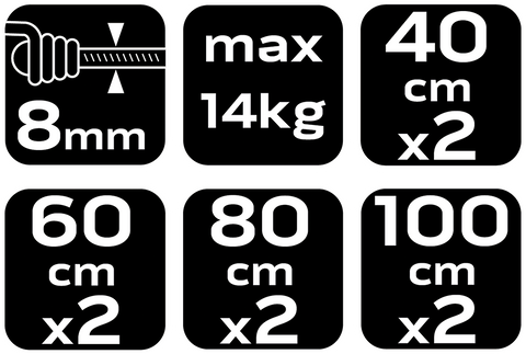 Gumipók, 4-40kg-ig, 8db/cs