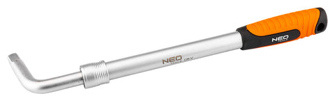Kerékkulcs, hajlított, teleszkópos 1/2", dugókulcsok 17-19, 21-23mm, szövet tokban