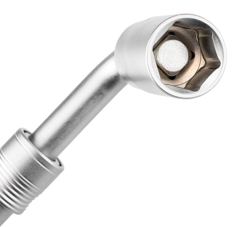 Kerékkulcs, hajlított, teleszkópos 1/2", dugókulcsok 17-19, 21-23mm, szövet tokban