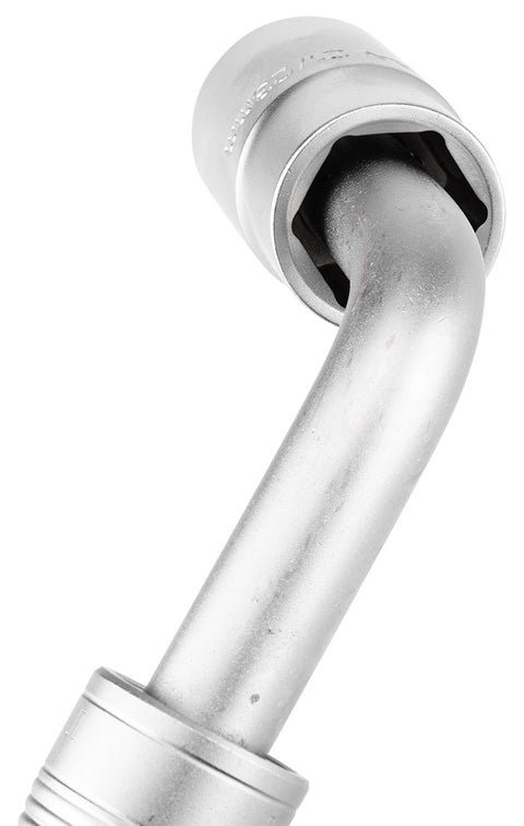 Kerékkulcs, hajlított, teleszkópos 1/2", dugókulcsok 17-19, 21-23mm, szövet tokban