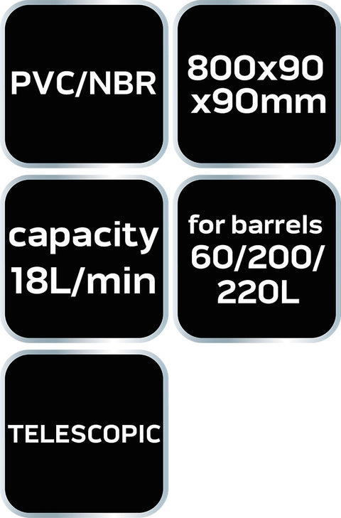 NEO TOOLS 11-565 Hordópumpa, kézi, 18liter/perc, 60-200l-es hordókhoz