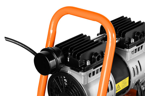 Kompresszor, 12L, olajmentes, extra csendes, kefementes motorral, 95L/perc, 8bar