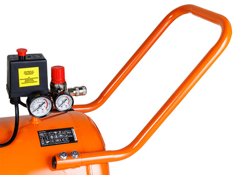 Kompresszor 50L, 8 bar, 180L/perc,  extra csendes, kefementes motorral, olajmentes, 80Db
