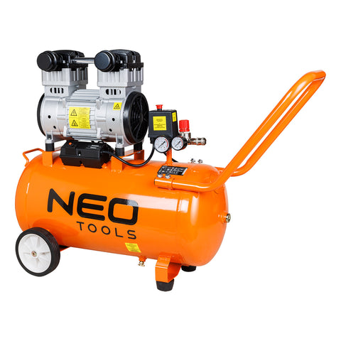 Kompresszor 50L, 8 bar, 180L/perc,  extra csendes, kefementes motorral, olajmentes, 80Db