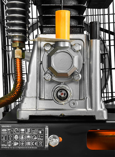Kompresszor 100L, olajkenésű, 280L/perc, 10 bar
