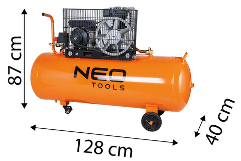 Kompresszor 150L, 10bar, 330L/perc, 2 csatlakozó, 2 nyomásmérő, olajkenésű