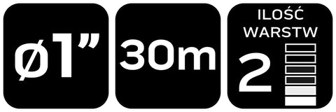 Nyomótömlő merülőszivattyúhoz, 2 rétegű, UV álló, 1", 30m