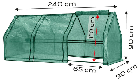 NEO TOOLS 15-912 Növényház, 240x90x90cm, PE fólia, fémszerkezet