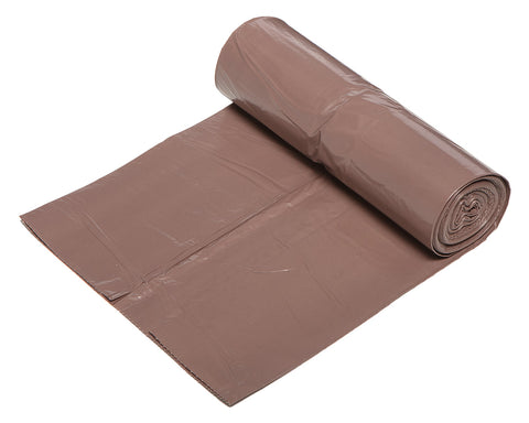 Szemeteszsák 60L, 60x70cm, barna, erősített, vastagság 35mic, 10db